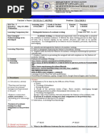 English 7 4th Quarter Week 1 Detailed Lesson Plan | PDF | Question | Word