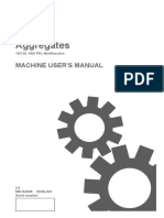 Aggregates: Machine User'S Manual