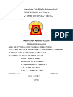 INPLANTACION E IMPLEMENTACION DE ESTRATEGIAS division