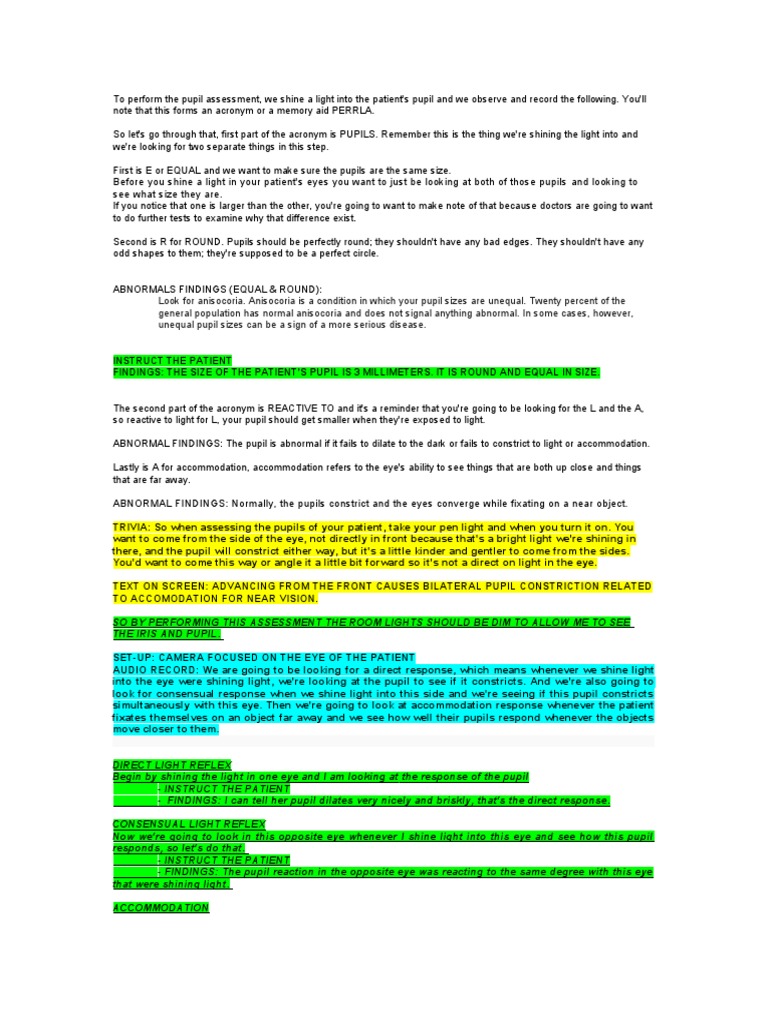 Pupil Assessment | PDF | Vision | Sensory Organs