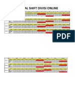 Jadwal Shift Divisi Online