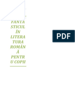 Fantasticul in Literatura Romana Pentru Copii