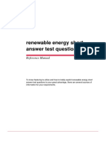 Renewable Energy Short Answer Test Questions: Reference Manual