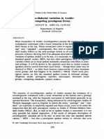 Cross-Dialectal Variation in Arabic: Competing Prestigious Forms