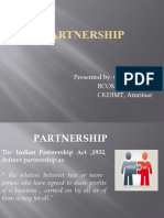 Partnership: Presented By: Gurpreet Kaur Bcom 1 Year CKDIMT, Amritsar