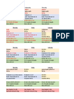 Schedule For Medical