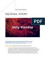 Collective Intelligence Report Daily Standup 072621