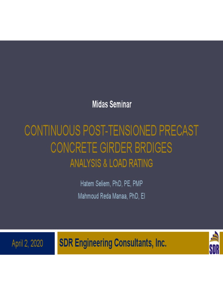 Continuous PT PPC Girder Bridges - 20200401 | PDF | Prestressed ...