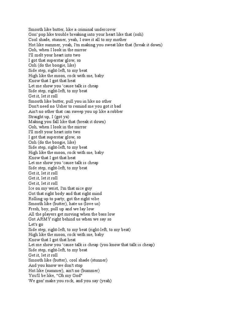 BTS Butter Lyrics Analysis | PDF