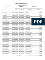 Sonali Bank Limited: Second Settlement Report Ramgarh 05-Jul-2021