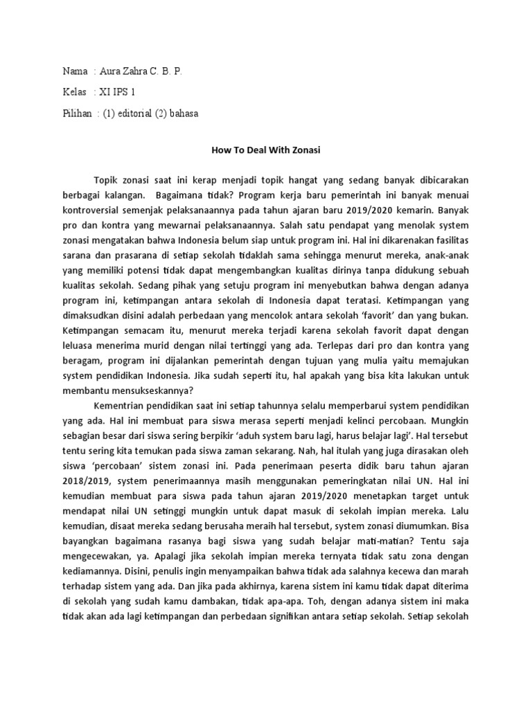 Menghadapi Tantangan Sistem Zonasi | PDF | Kesehatan Holistik