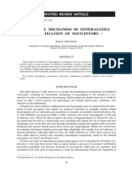 Peripheral Mechanism of Hyperalgesia Sensitization of Nociceptors