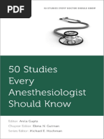 50 Studies Every Anesthesiologist Shoud Know 2019