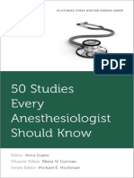 50 Studies Every Anesthesiologist Shoud Know 2019