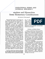 S13!14!2 - Williamson 1973 Markets and Heirarchies