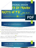 Constitutional Design: Presented by Pranav Rajesh of 9'B'