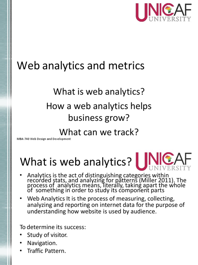 Web Analytics for Business Growth | PDF | Internet & Web | World Wide Web