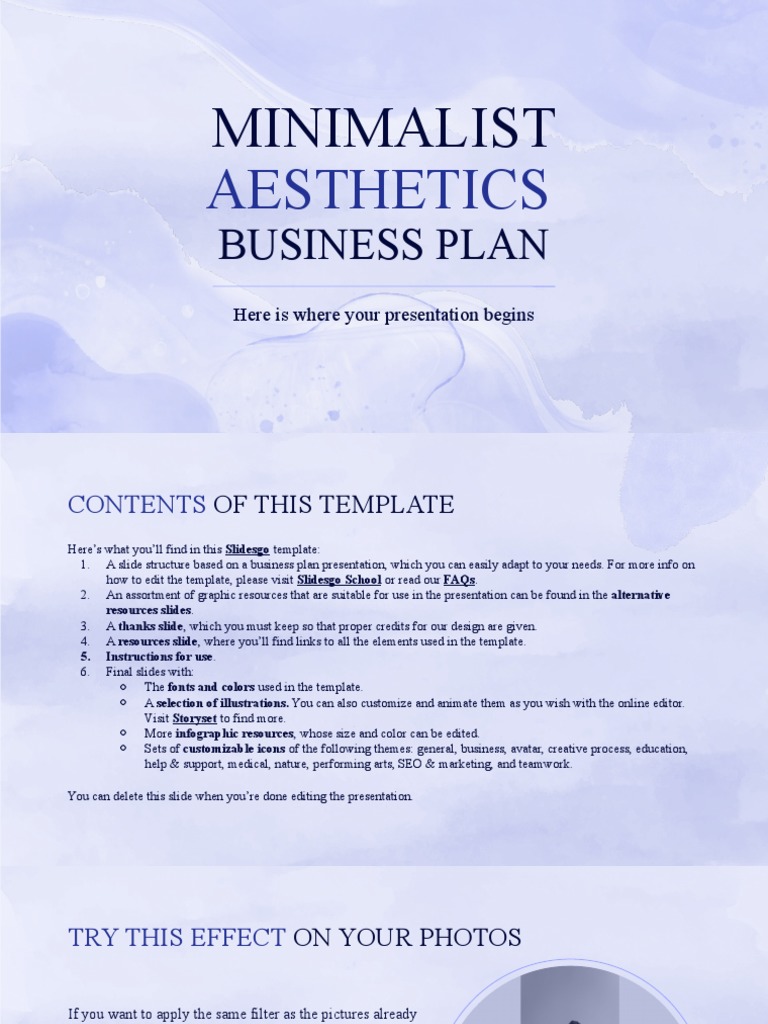 Minimalist Aesthetics Business Plan by Slidesgo | PDF | Planets | Saturn