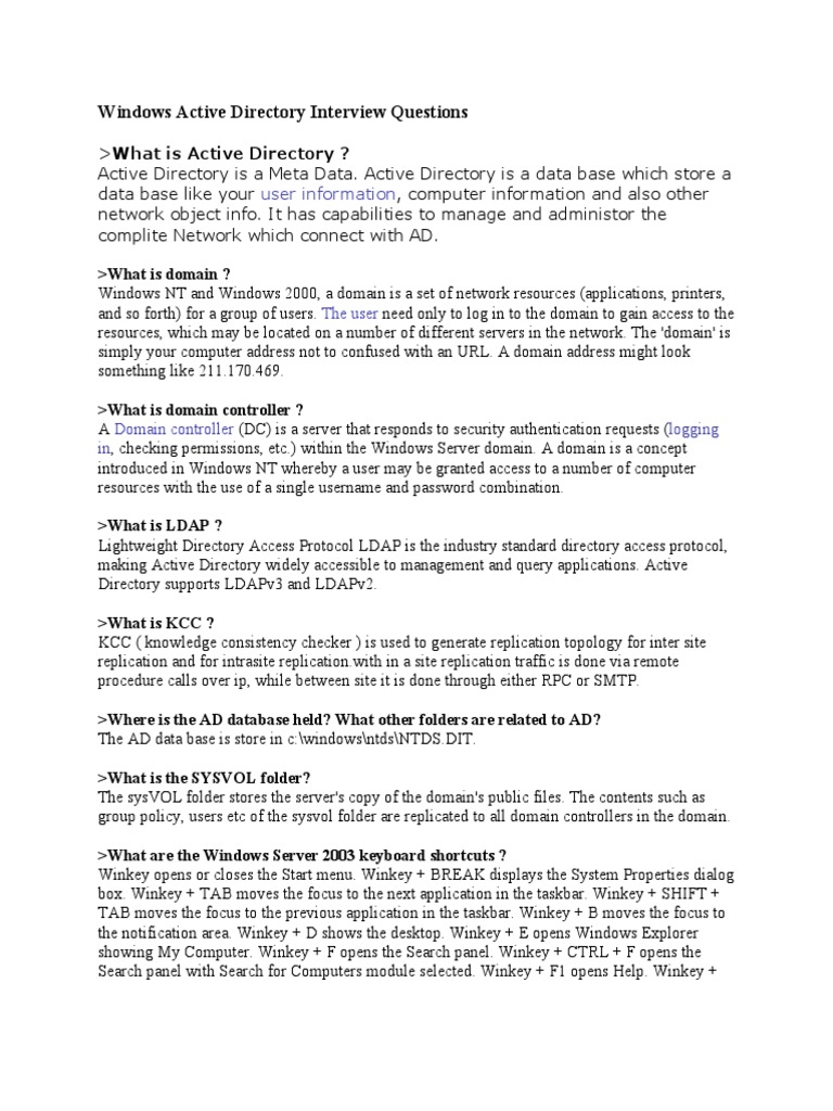 Active Directory User Creation Commands | PDF | Active Directory ...