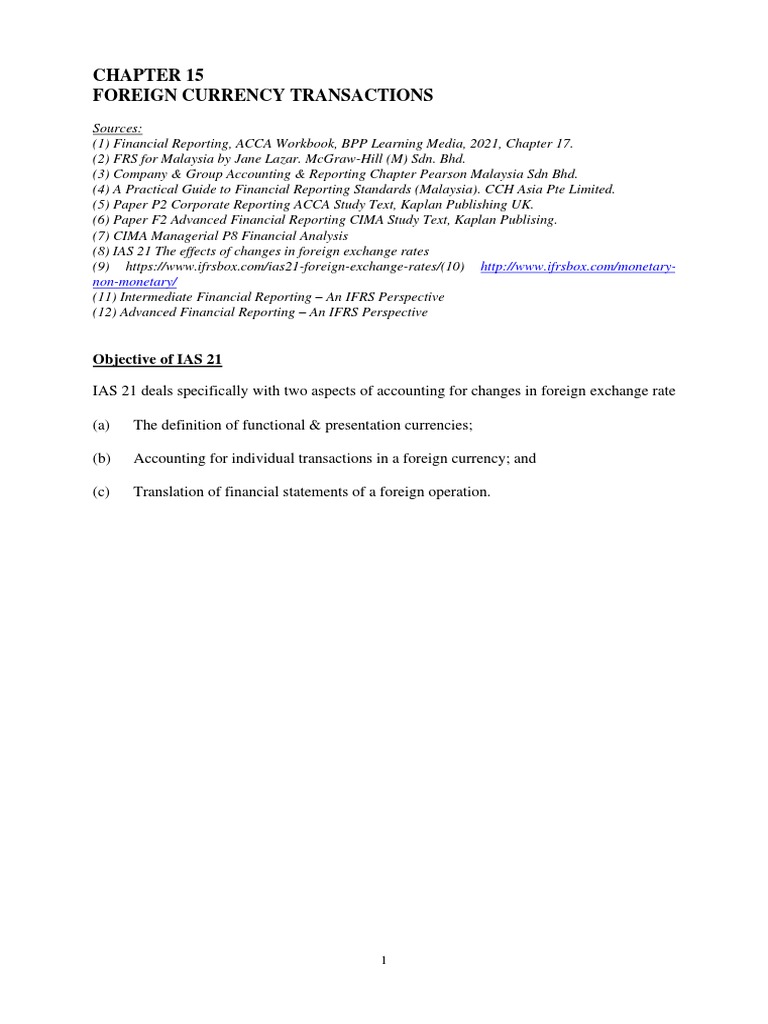 Foreign Currency Translation in IFRS | PDF | Exchange Rate ...