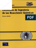 Fogler H. S. 2001 Elementos de Ingenieria de Las Reacciones Quimicas 3ra Edicion