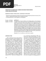 REMOVING AGGRESSIVE CARBON DIOXIDE FROM WATER