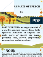 Syntax As Parts of Speech by Christine Joy B. Oro