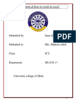 Assignment of How To Work in Excel