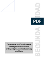 Campos de Acción o Líneas de Investigación Económica, Antropológica, Socioeducativa y Sicológica