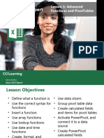 Lession 1 - Functions and Pivot Table