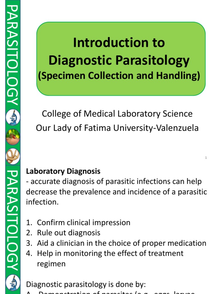 Introduction To Diagnostic Parasitology (Specimen Collection and