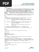 ACL Technical Support Standard Script Document: Page 1 of 3