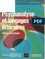 Le Galliot, Jean - Psychanalyse Et Langages Litteraires