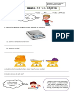 Guía Midiendo Las Propiedades de La Materia 4° Basico