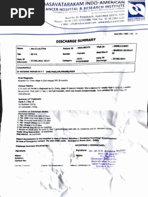 Previous Discharge Summary 28 May 2021
