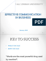 Effective Communication in Business (Lecture#1-3)