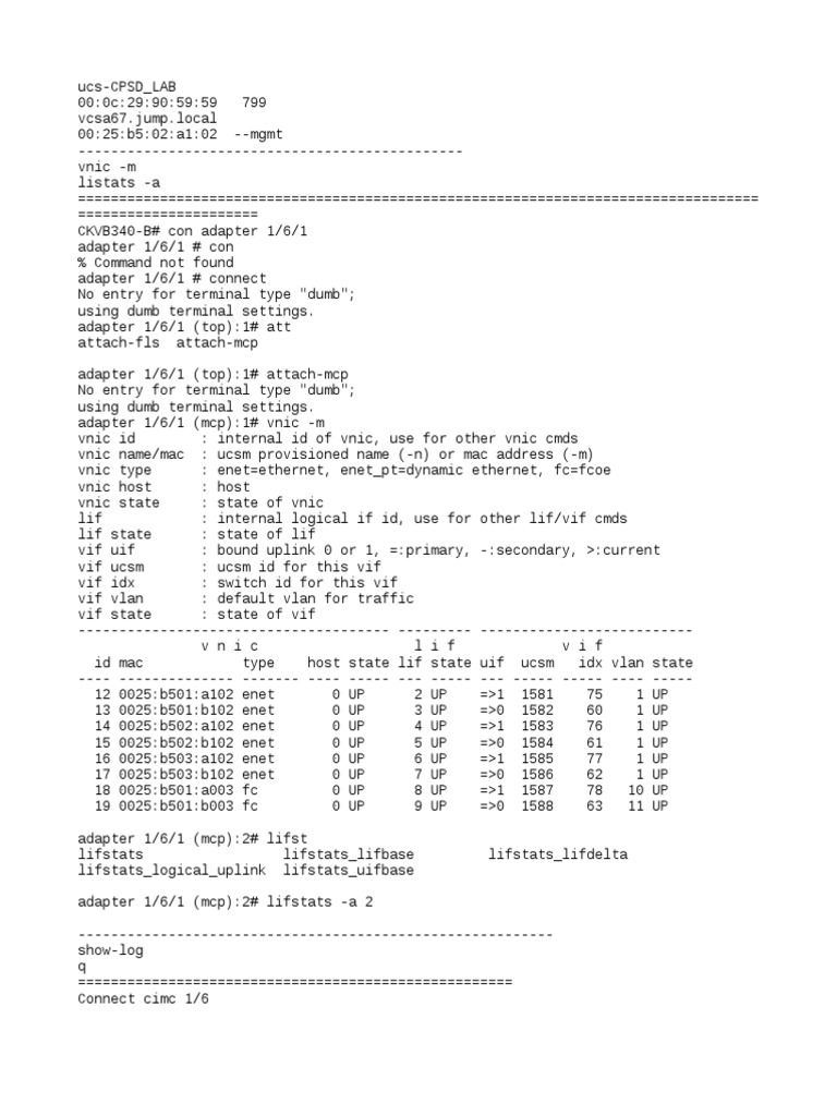 UCS Adapter CMD PDF Protocols