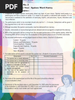 Spoken Word Poetry Mechanics, Guidelines and Criteria | PDF ...