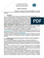 Processo seletivo curso avaliação políticas saúde