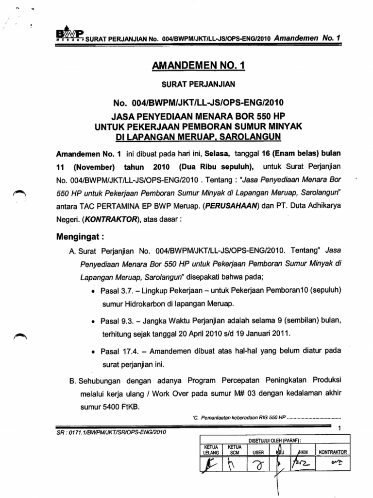 Surat Kepada Unit Audit Dalam Lhd