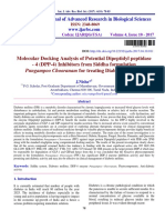Molecular Docking Analysis of Potential Dipeptidyl Peptidase - 4 (DPP-4) Inhibitors From Siddha Formulation