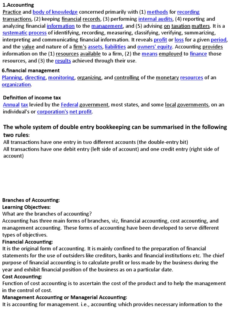 Financial Management and Accounting Basics | PDF | Financial Accounting ...