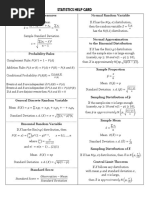 Statistics Help Card Full