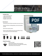 Star San: A High Foaming, Acid-Based, No-Rinse Sanitizer That Is Effective and Easy To Use