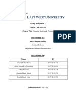 Group Assignment 2 Course Code: FIN 408 Course Title: Financial Analysis & Control