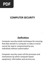 Lecture 1 - Introduction To Computer Security