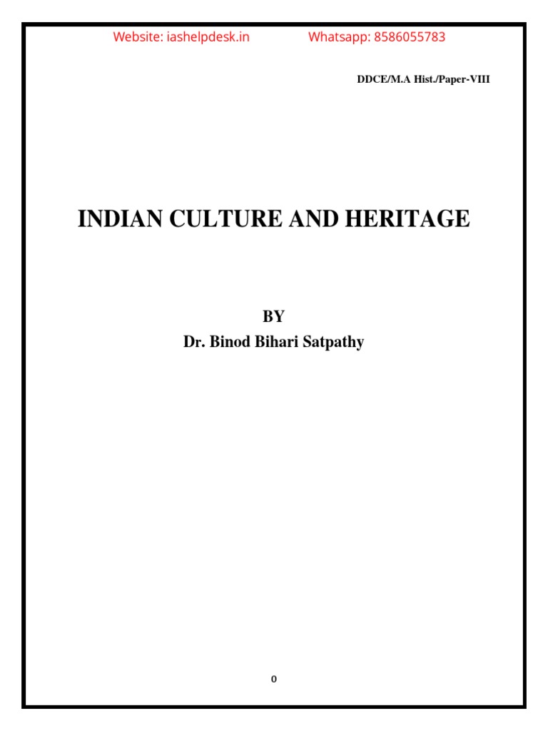 Sathpathy, B.B.Indian Cultural Heritage
