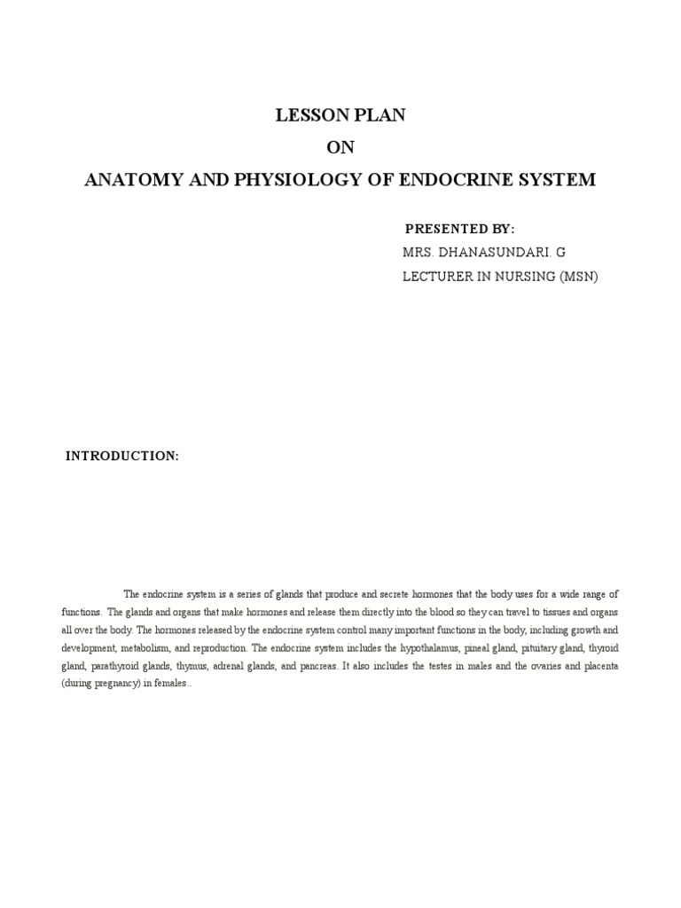 Endocrine System Overview for Nursing | PDF | Endocrine System ...