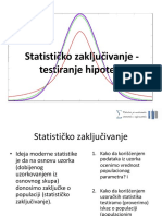 Testiranje Hipoteza o Populacionimm Srednjim Vrednostima