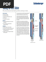 Tubing Fill Test Valve Ps